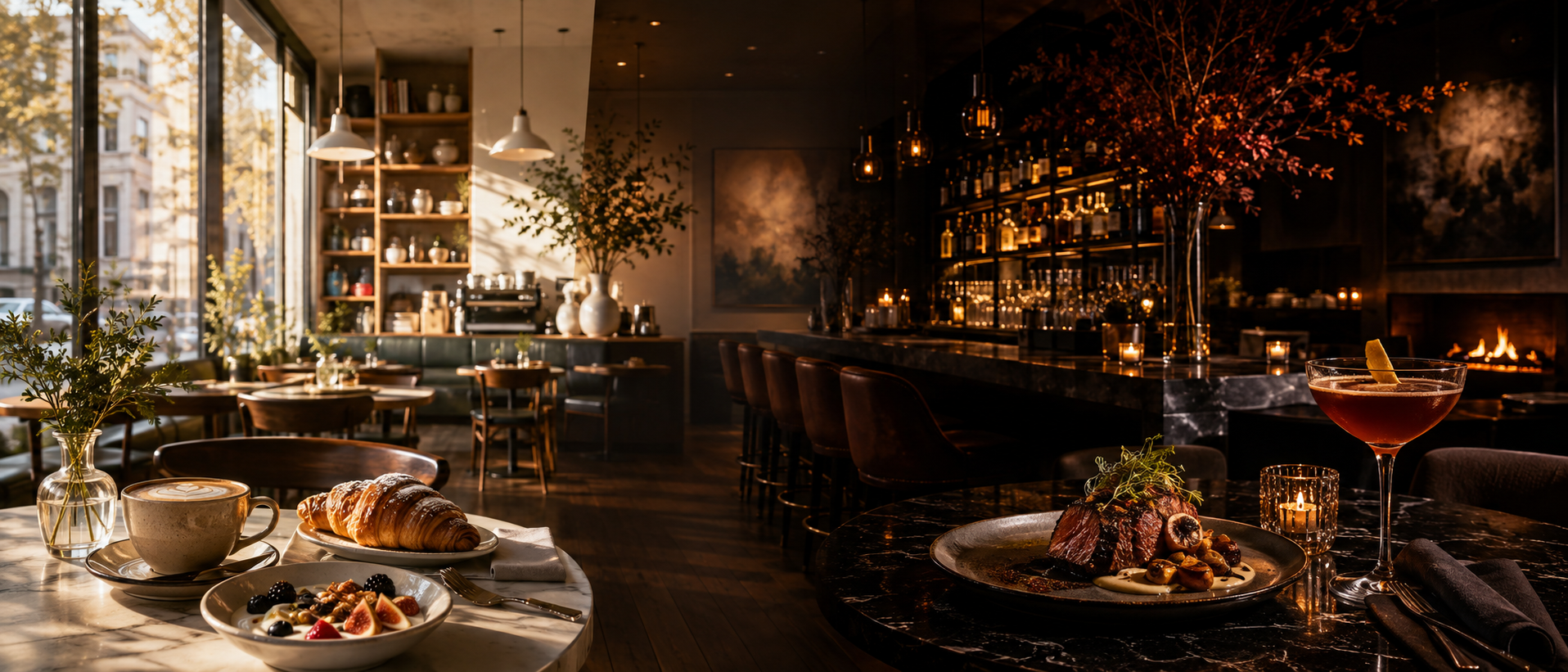 Fox and Ember cafe by day and bar by night